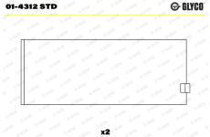 Ojničné lożisko GLYCO 01-4312 STD