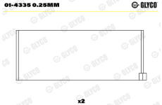 Ojničné lożisko GLYCO 01-4335 0.25mm