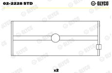 Lożisko kľukového hriadeľa GLYCO 02-2228 STD