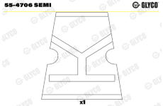 Ložiskové pouzdro, ojnice GLYCO 55-4706 SEMI