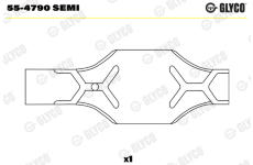 Lożiskové puzdro ojnice GLYCO 55-4790 SEMI