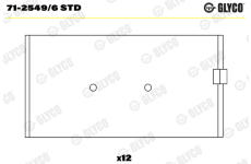 ojnicni lozisko GLYCO 71-2549/6 STD