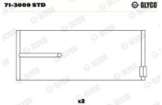 Ojničné lożisko GLYCO 71-3009 STD