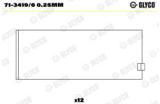 ojnicni lozisko GLYCO 71-3419/6 0.25mm