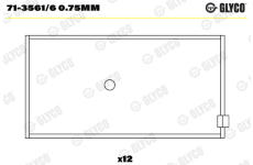 ojnicni lozisko GLYCO 71-3561/6 0.75mm