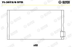 Ojničné lożisko GLYCO 71-3572/6 STD