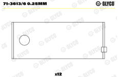 ojnicni lozisko GLYCO 71-3613/6 0.25mm