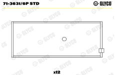 Ojniční ložisko GLYCO 71-3631/6P STD