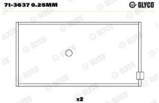 ojnicni lozisko GLYCO 71-3637 0.25mm