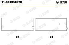 Ojniční ložisko GLYCO 71-3639/4 STD