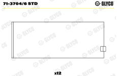 Ojniční ložisko GLYCO 71-3704/6 STD