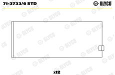 Ojniční ložisko GLYCO 71-3733/6 STD