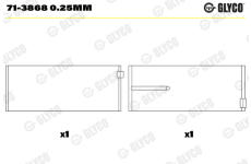 ojnicni lozisko GLYCO 71-3868 0.25mm