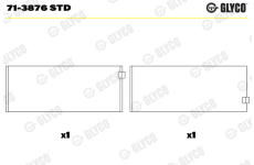 Ojniční ložisko GLYCO 71-3876 STD