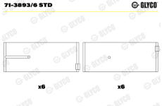 Ojničné lożisko GLYCO 71-3893/6 STD