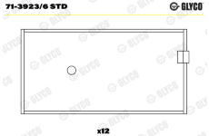 Ojniční ložisko GLYCO 71-3923/6 STD