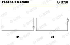 ojnicni lozisko GLYCO 71-4080/4 0.25mm