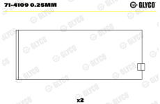 Ojničné lożisko GLYCO 71-4109 0.25mm