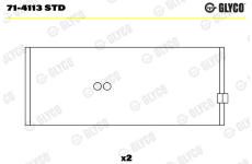 Ojniční ložisko GLYCO 71-4113 STD