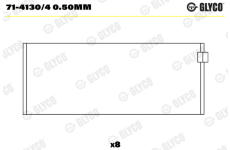 Ojničné lożisko GLYCO 71-4130/4 0.50mm