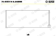 ojnicni lozisko GLYCO 71-4157/4 0.25mm