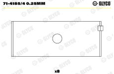 ojnicni lozisko GLYCO 71-4185/4 0.25mm