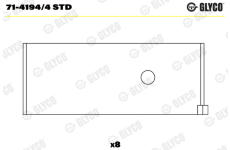 Ojniční ložisko GLYCO 71-4194/4 STD