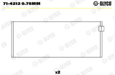 ojnicni lozisko GLYCO 71-4212 0.75mm