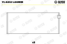 ojnicni lozisko GLYCO 71-4212 1.00mm