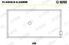 Ojniční ložisko GLYCO 71-4218/6 0.25mm
