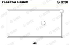 Ojničné lożisko GLYCO 71-4237/6 0.25mm