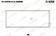 ojnicni lozisko GLYCO 71-4278/4 0.25mm