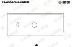 ojnicni lozisko GLYCO 71-4336/4 0.25mm