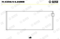 ojnicni lozisko GLYCO 71-4396/4 0.25mm