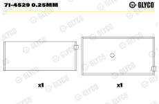 ojnicni lozisko GLYCO 71-4529 0.25mm