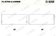 ojnicni lozisko GLYCO 71-4708 0.25mm