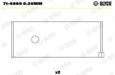 ojnicni lozisko GLYCO 71-4860 0.25mm