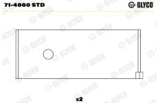 Ojniční ložisko GLYCO 71-4860 STD