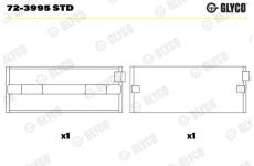 Hlavní ložiska klikového hřídele GLYCO 72-3995 STD