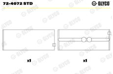 Hlavní ložiska klikového hřídele GLYCO 72-4072 STD