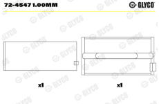 Loziska klikove hridele GLYCO 72-4547 1.00mm