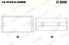 Lożisko kľukového hriadeľa GLYCO 72-4749 0.25mm