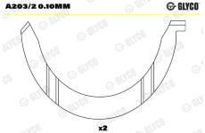 Distanční kotouč, kliková hřídel GLYCO A203/2 0.10mm