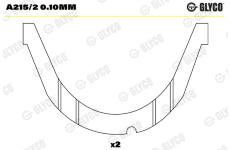 Distanční kotouč, kliková hřídel GLYCO A215/2 0.10mm