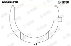 Vymedzovacia podlożka pre kľukový hriadeľ GLYCO A331/2 STD