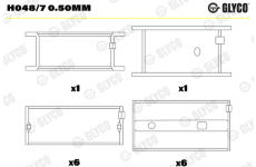 Lożisko kľukového hriadeľa GLYCO H048/7 0.50mm