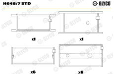 Lożisko kľukového hriadeľa GLYCO H048/7 STD