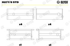 Hlavní ložiska klikového hřídele GLYCO H077/5 STD