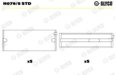 Lożisko kľukového hriadeľa GLYCO H079/5 STD