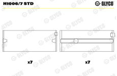 Lożisko kľukového hriadeľa GLYCO H1006/7 STD